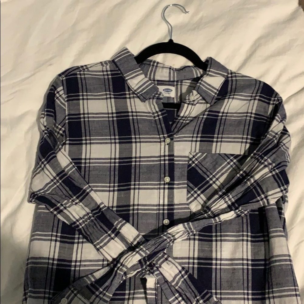 Navy flannel